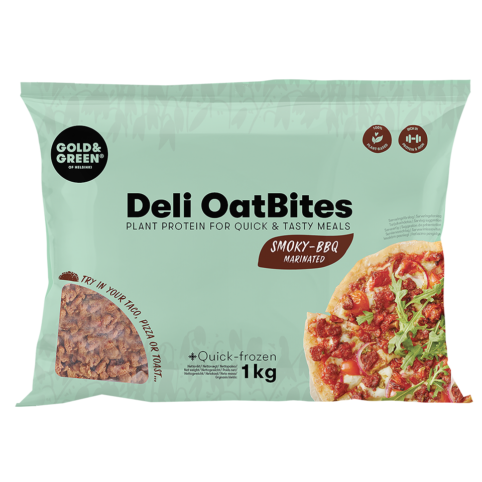 Deli OatBites marinēts produkts ar BBQ kūpinājuma garšu