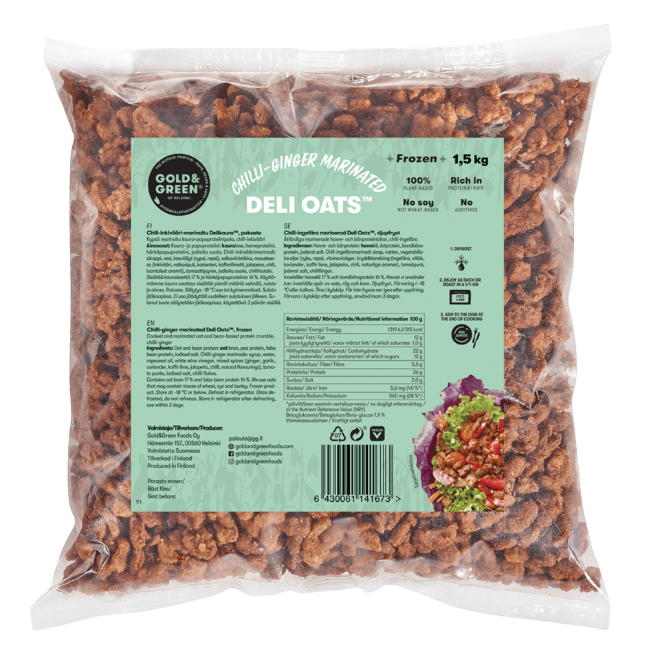 Gold&Green Chili & Ginger-marinated Deli Oats