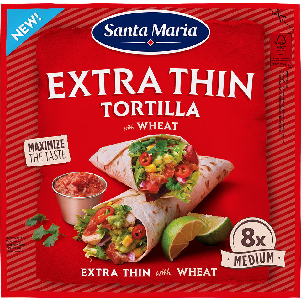 Paket med Santa Maria Tortilla Extra Thin