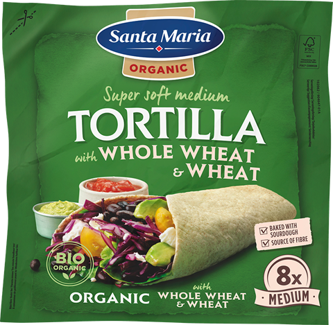Tortilla Organic with Whole Wheat & Wheat Medium