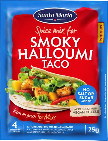Smoky halloumi taco