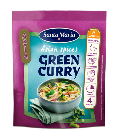 Kryddblandning på påse för Green Curry.  