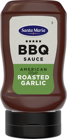 Pulloa BBQ-kastiketta, makuna paahdettu valkosipuli