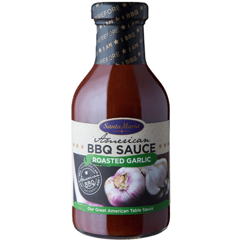 En flaska BBQ-sås för grillad mat med vitlökssmak