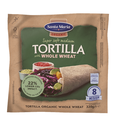 Tortilla ORGANIC Whole Wheat Medium (8 pack)