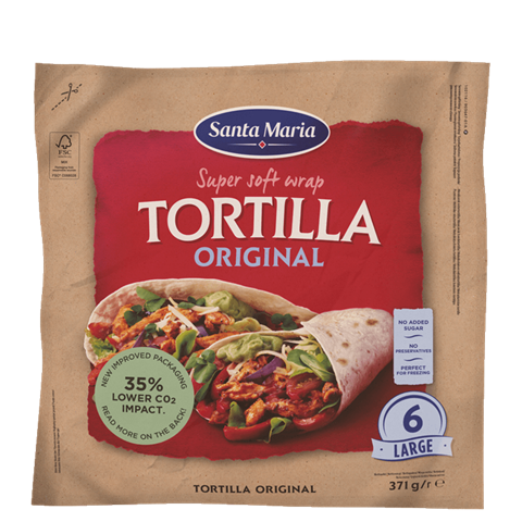 Pakke med 6 store tortillas