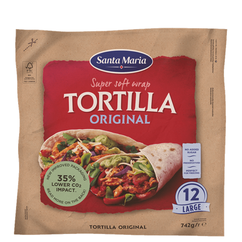 Packet with 12 large tortillas