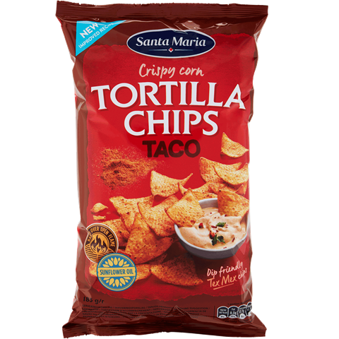 Tortilla Chips Taco Flavoured