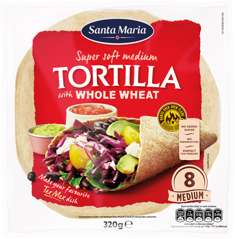 Soft Tortillas with Whole Wheat