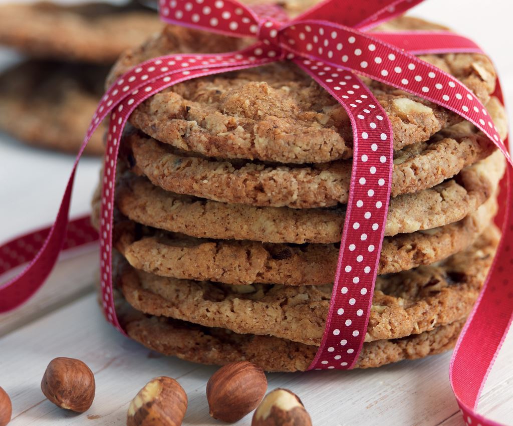 Cookies med kanel och hasselnöt