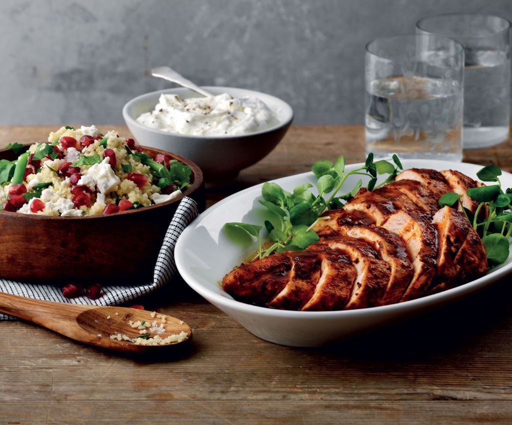 Ethopian Berbere chicken with lime and parsley couscous