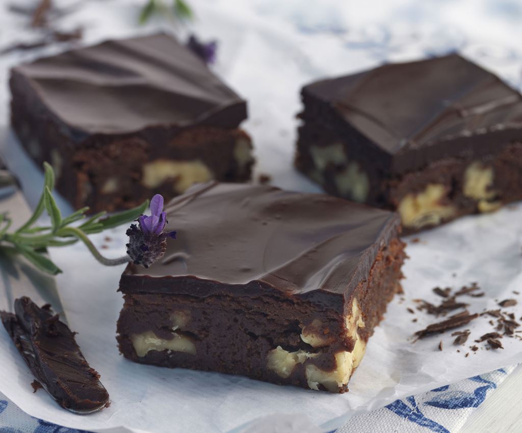 Brownies med chokladglasyr och smak av chili