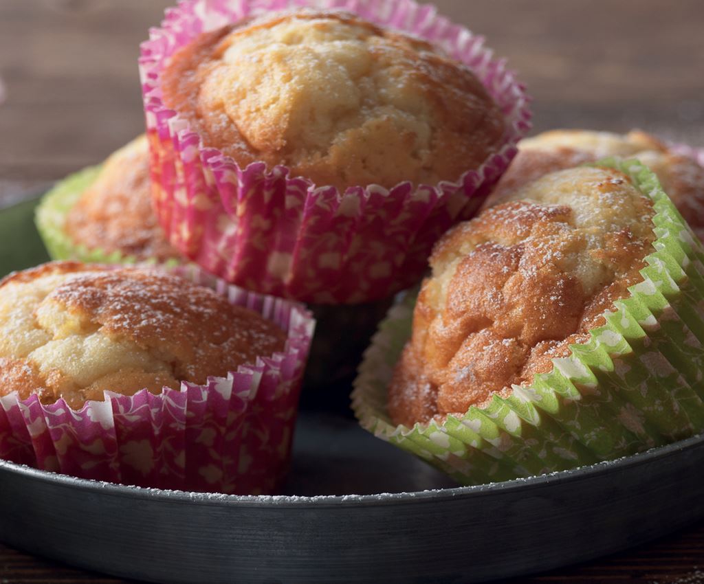 Muffins med en fräsch smak av citron och ingefära