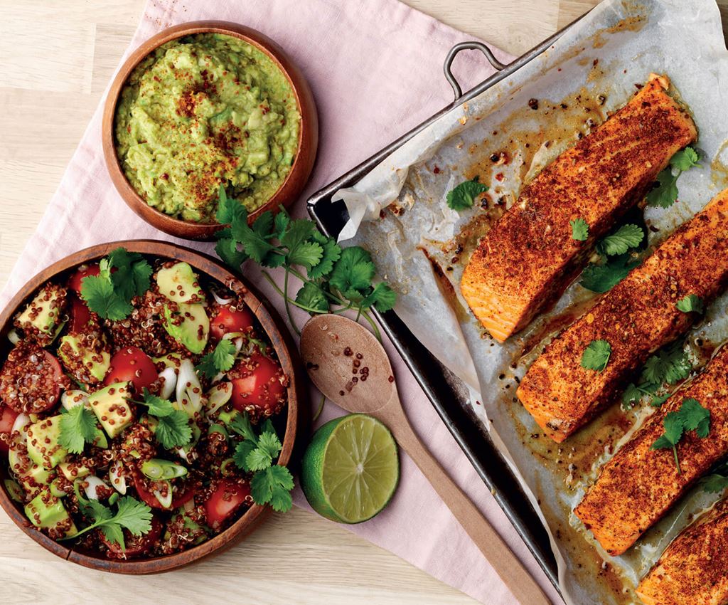 Zalm op peruaanse wijze met quinoa