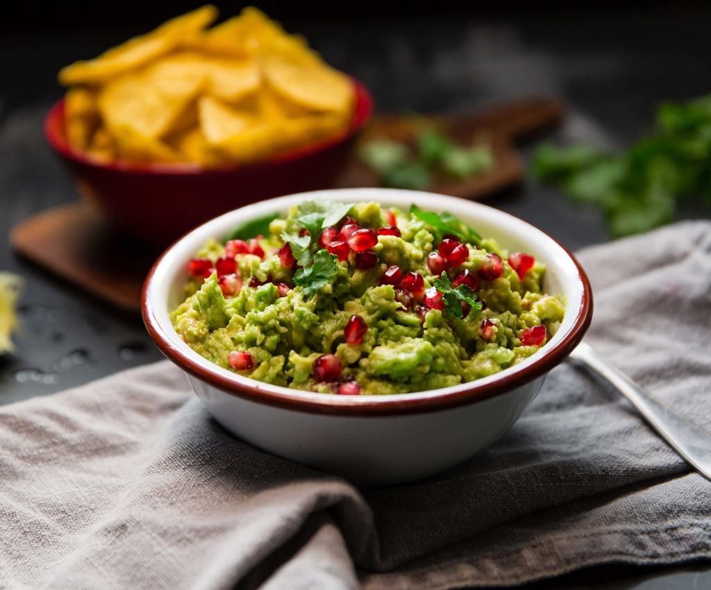 Guacamole met granaatappel