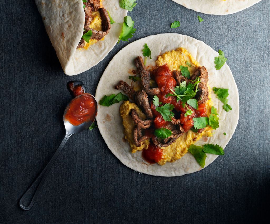 tortilla met steak