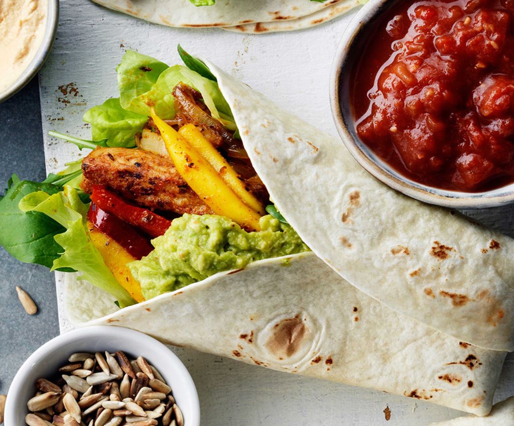 Fajita végétarienne à la mangue