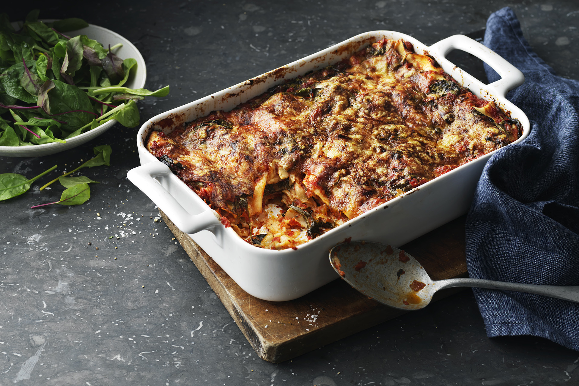 Vegetarisk lasagne på tre sätt