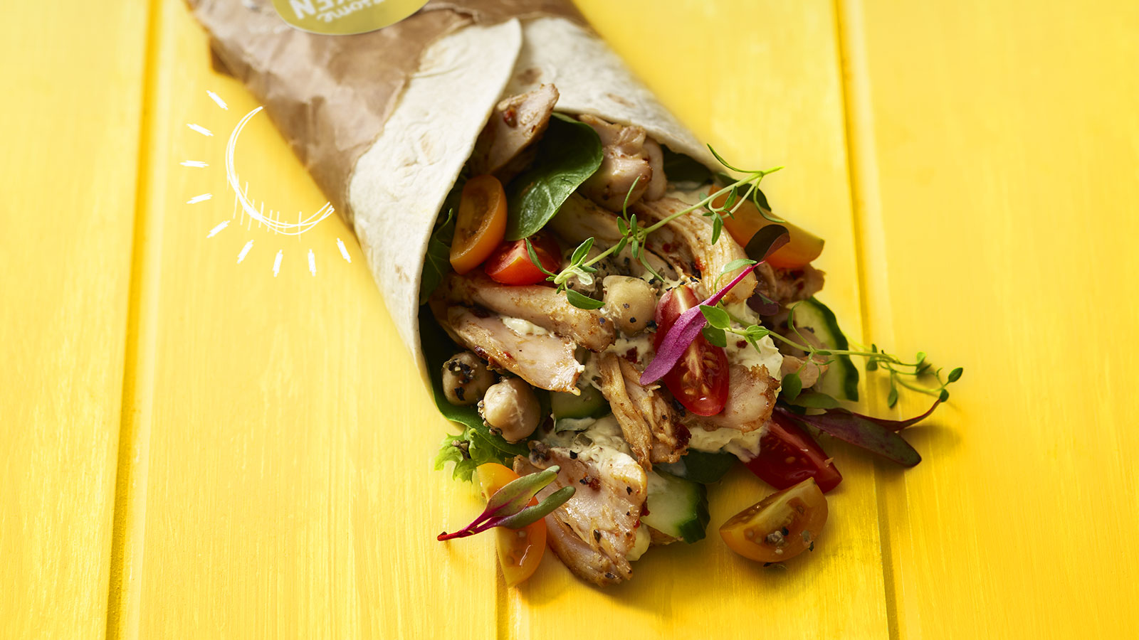 Chicken raita wraps