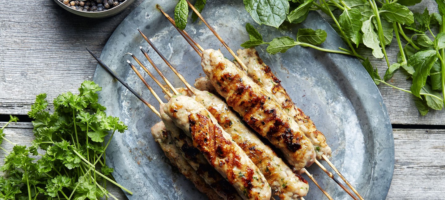 Kycklingkafta på grillspett