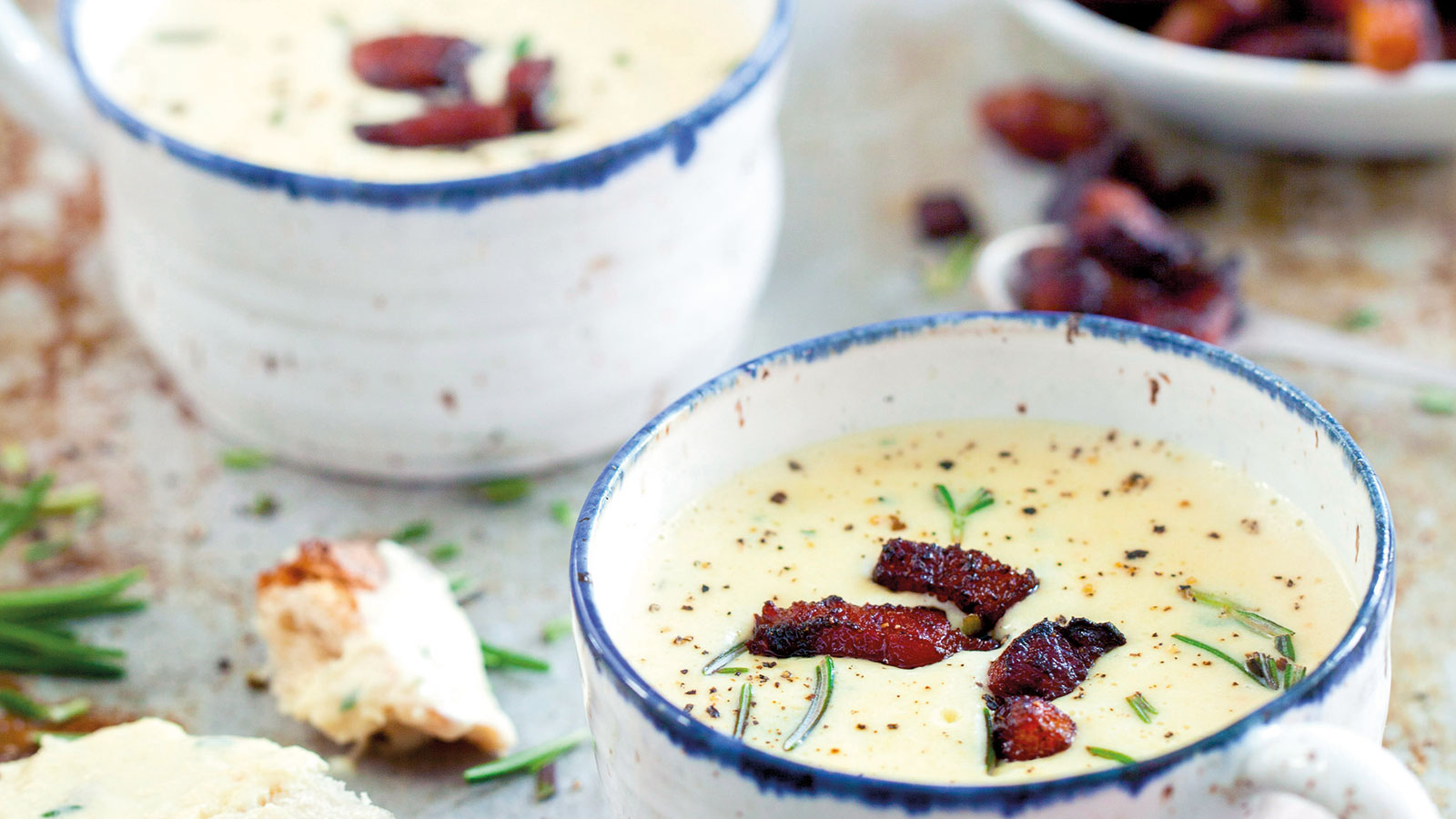 Linse- og blomkålsuppe med appelsin