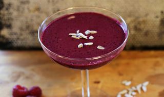 Smoothie med hallon och blåbär