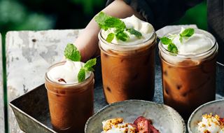 Iskaffe med ingefära & citrongräs