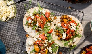 Tacos med kryddiga kikärtor och zucchini 