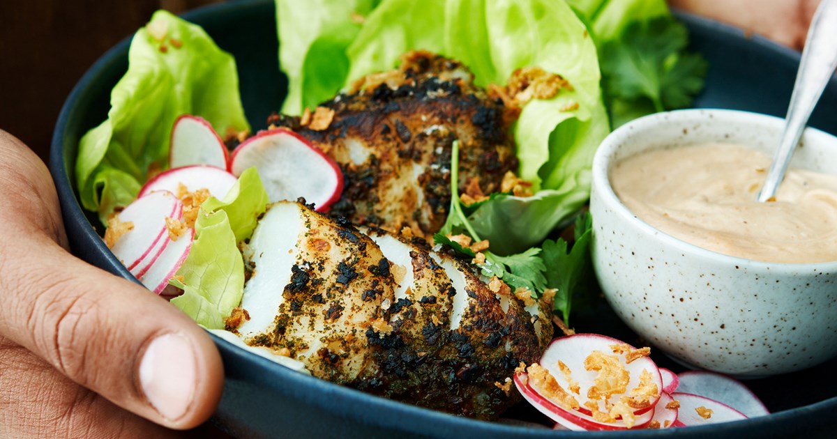 Cod with spicy ginger & lemon mayo | Recipe from Santa Maria