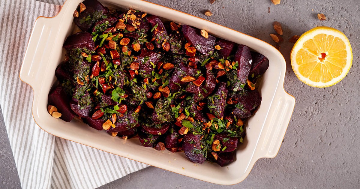 Beetroot with almonds & spicy browned butter | Recipe from Santa Maria