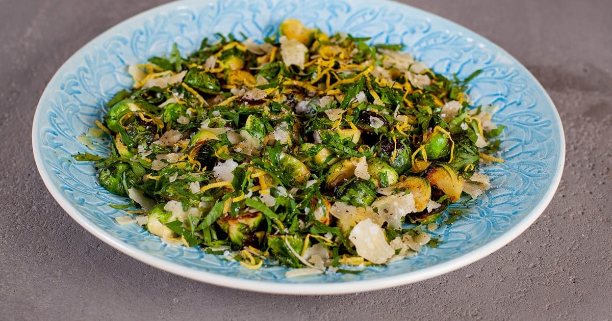 Fried Brussels sprouts with Gremolata and Parmesan | Recipe from Santa Maria