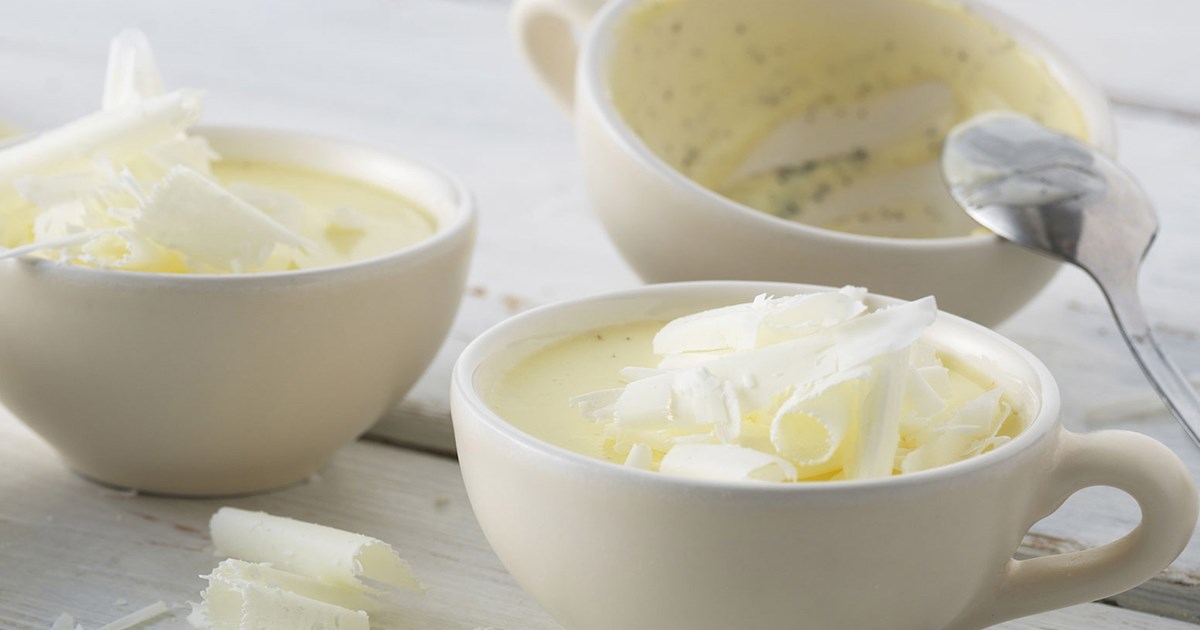 Panna cotta med hvid chokolade Santa Maria